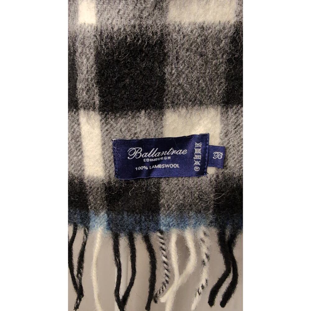 Ballantrae Edinburgh Men's preppy traditional wool tartan plaid scarf - Picture 2 of 4